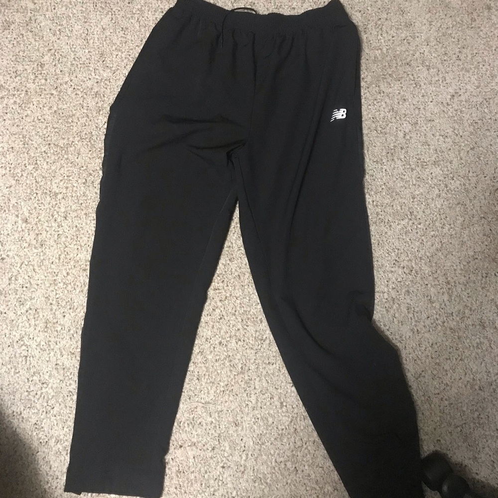 Black reflector sweatpants
